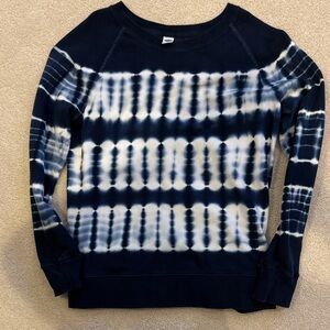 Old Navy Blue and White Tie-Dye Top